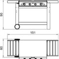 BARBECUE GAS-GRILL MASTER 4 W INOX SUNDAY