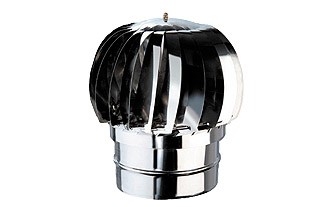 CAPPELLO GIREVOLE BASE TONDA DA 140 INOX CAMINI