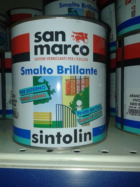 SMALTO SINTOLIN 2,5 LT ROSSO FIAMMA BRILLANTE SAN MARCO